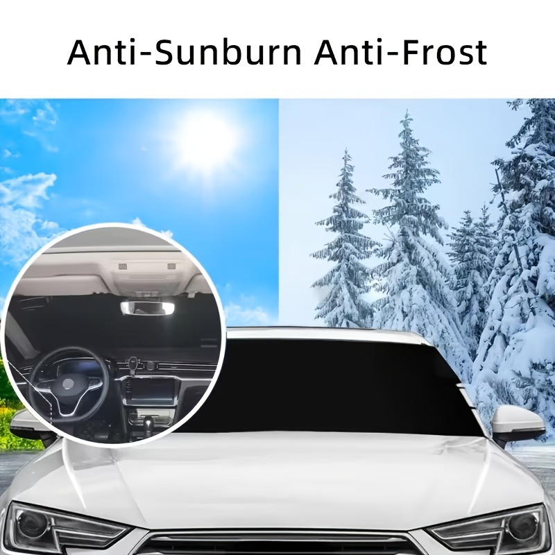 Car front windshield snow cover, cross-border outdoor winter 600D Oxford cloth car snow cover, sunshade