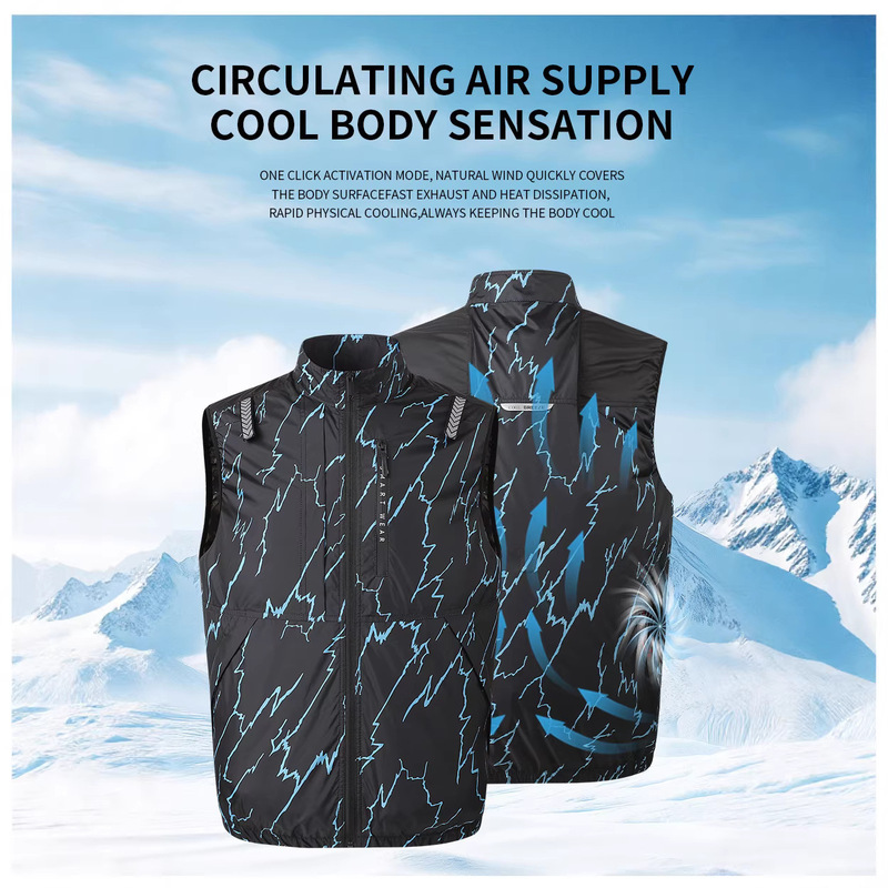 New Summer Vest for Cross-Border Sales, USB Charging Clothing, Air-Conditioned Clothing, Cooling Workwear for Men New Summer Vest for Cross-Border Sales, USB Charging Clothing, Air-Conditioned Clothing, Cooling Workwear for Men