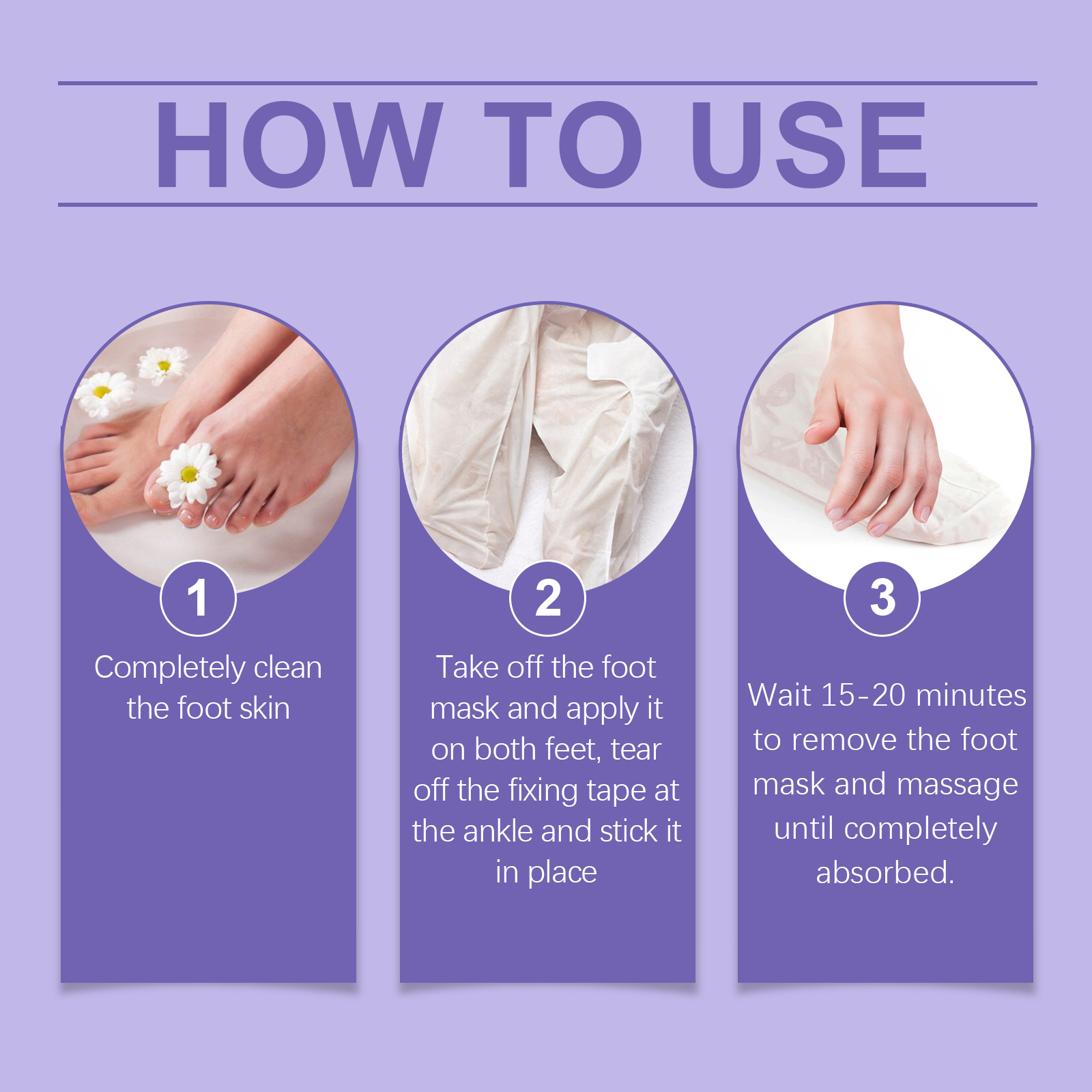 OCEAURA Fußmaskenbox, lindert Fußbeschwerden, reinigt sanft, verbessert die angenehme Figur, strafft und befeuchtet die Haut_voghion.com