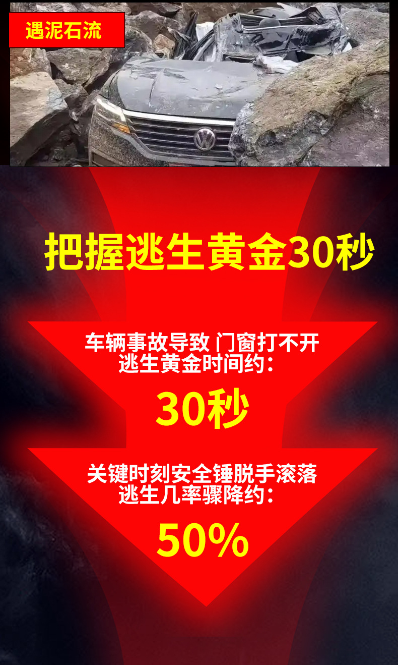 Car Safety Hammer, Dual-Purpose Alloy Window Breaker for Car and Home, Multifunctional Life-Saving Hammer for Vehicle, Fire Emergency Escape Tool