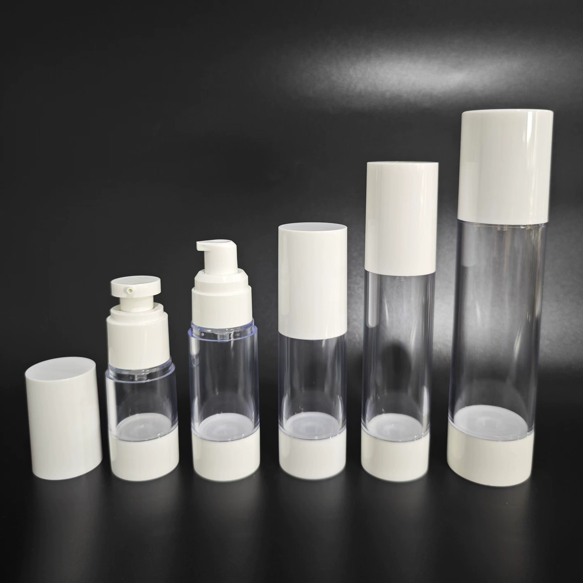 Спот 15ml30ml50ml80ml100ml120ml Элегантный белый прозрачный вакуумная бутылка для эмульсии вакуумная бутылка