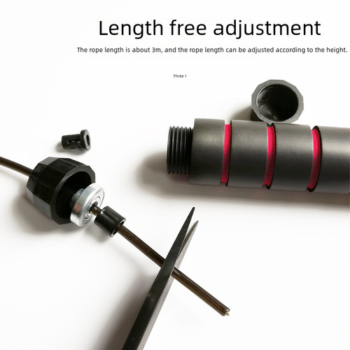 Factory supply steel wire skipping rope adult heavy load steel rope men fitness slimming women sports students high school entrance examination skipping rope 