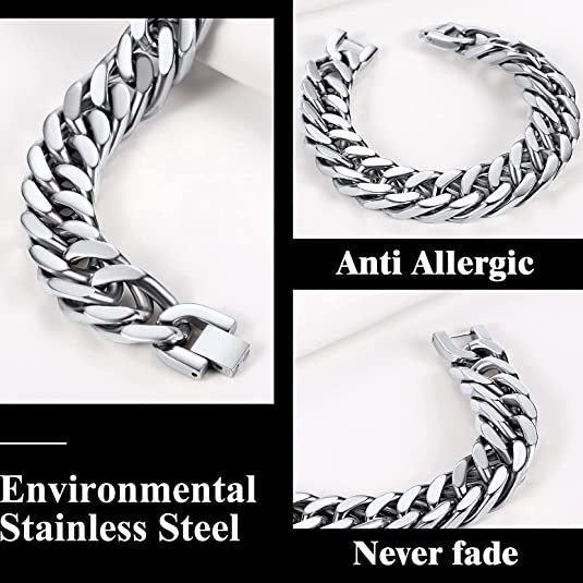 IG Style Punk Cool Style Geometric 304 Stainless Steel Plating Unisex Bracelets display picture 1
