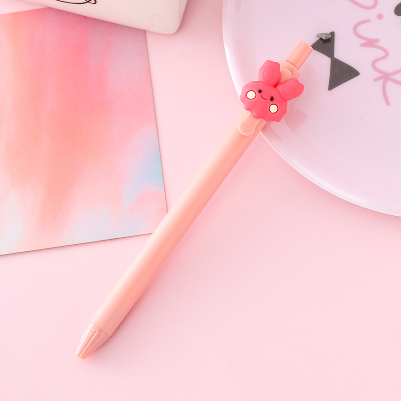 Lápiz de prensa de parche de alto valor Bolígrafo de góner de prensa de varilla de color sólido Papelería creativa Bolígrafo de firma a base de agua de oficina al por mayor