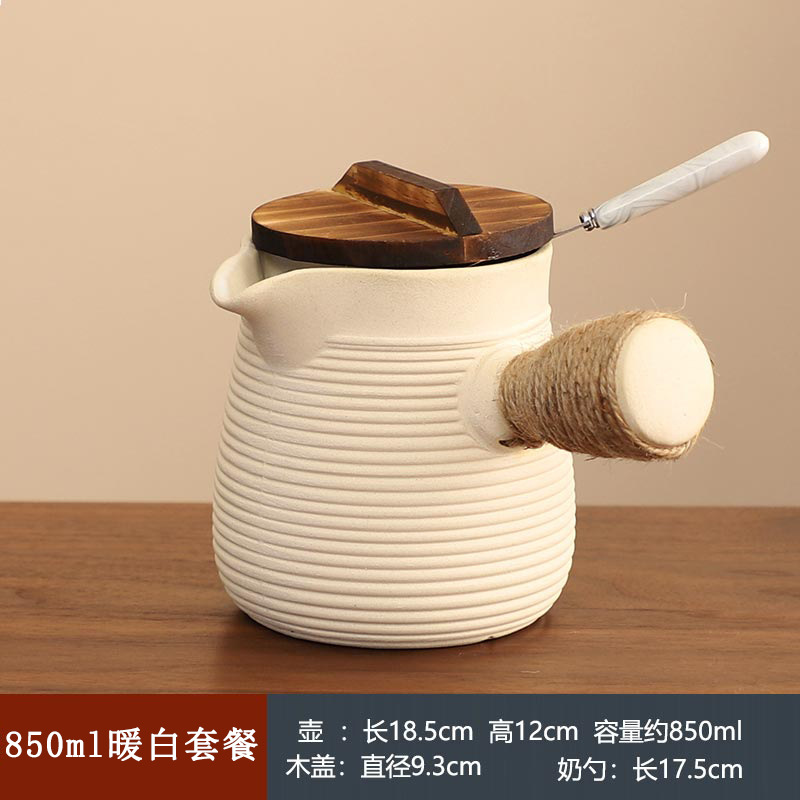 Juego de Tetera y Estufa para Té de Cerámica para Hogar y Exteriores