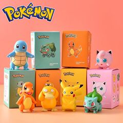 精霊宝可夢盲箱ポケモンのピカチュウ可達鴨ジャニ亀のテーブルの置物のおもちゃ
