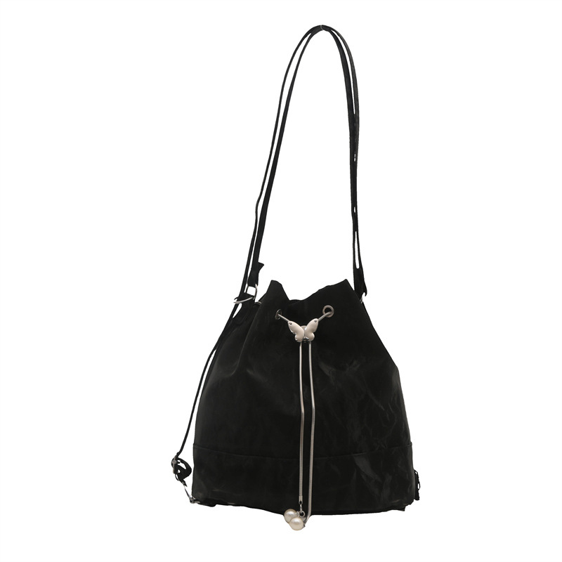 Butterfly texture bolso para mujeres 2024 verano nuevo hombro brazo bolso de cubo bolso de diseño sensación de mochila de viaje