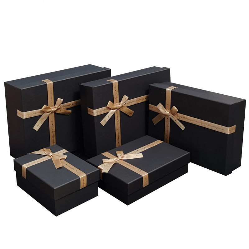 Gift box empty box black product packagi...