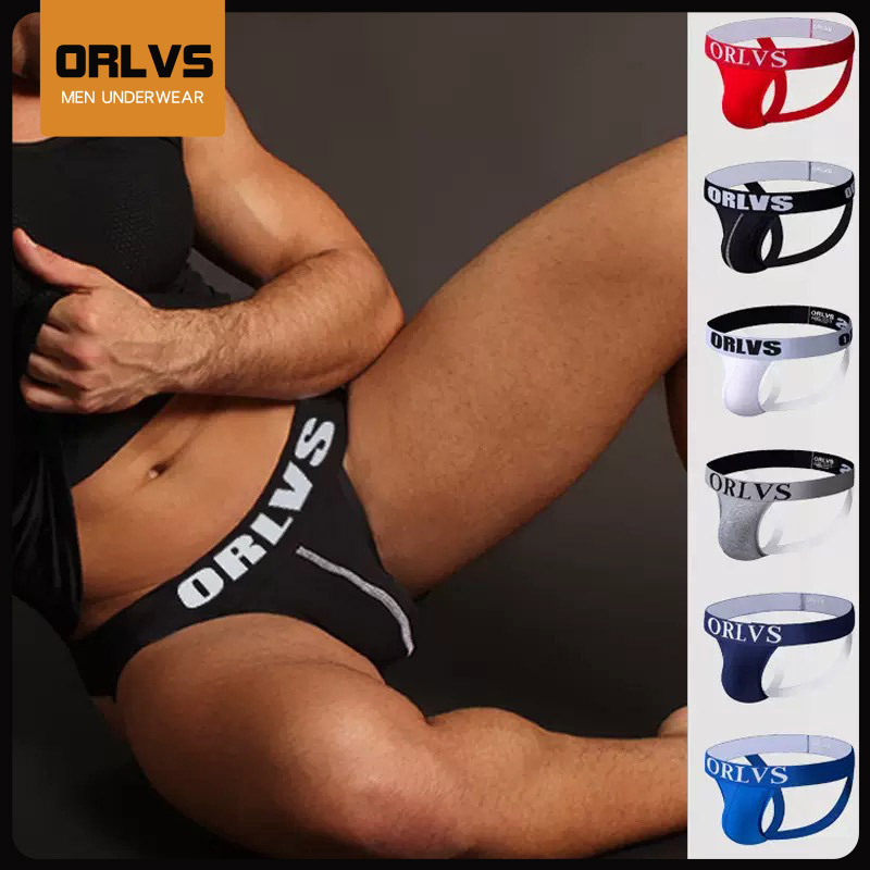 Amazon Foreign Trade Comfortable Men's Double Ding Underwear Exactly Ass Solid Color T-Pants Men's Low Waist Sexy GAY Cotton Underwear