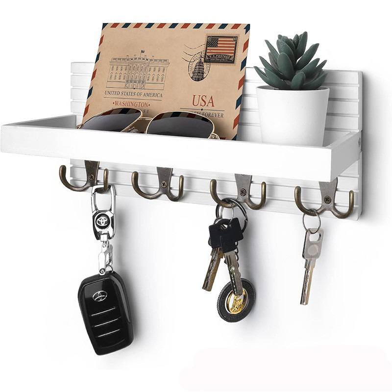 Amazon sala de estar colgante de madera pared colgante de pared estante de almacenamiento colgante de llaves de puerta de entrada marco de madera
