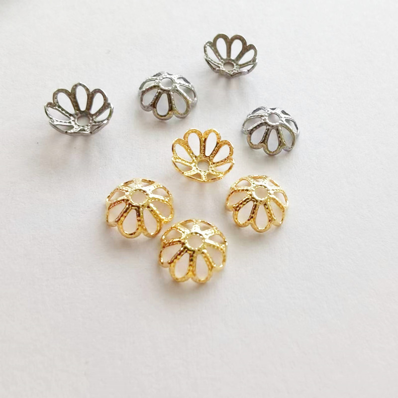 316ステンレス8穴花帽子花蓋花托ビーズdiy鋼部品