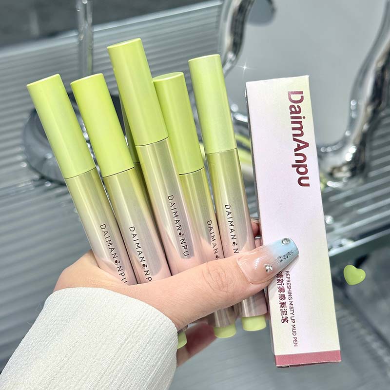 Demanpu lápiz de barro de labios fresco y brumoso mate, suave y suave, pseudo-maquillaje de primavera, brillo de labios transfronterizo, lápiz labial image 3