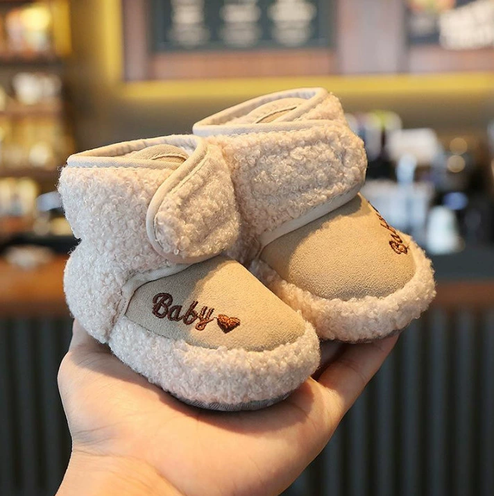 Детская обувь зимой плюс бархатная теплая мягкая подошва для мужчин и женщин