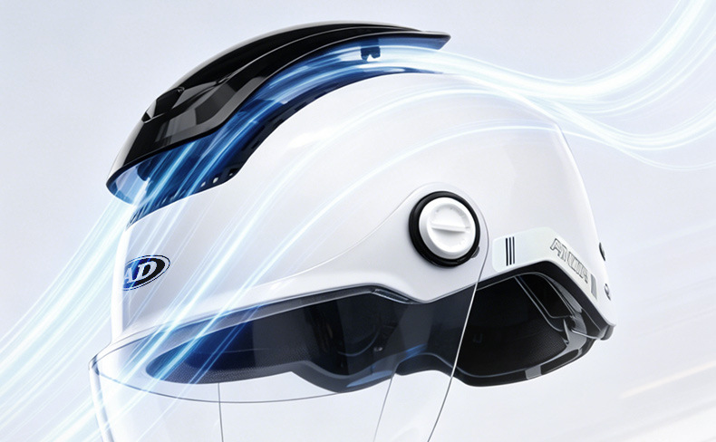 New National Standard Class a 3C Certified Electric Vehicle Motorcycle Summer Helmet, Sun Protection All-Season Riding Helmet, Zero-Sense Sunroof Helmet
