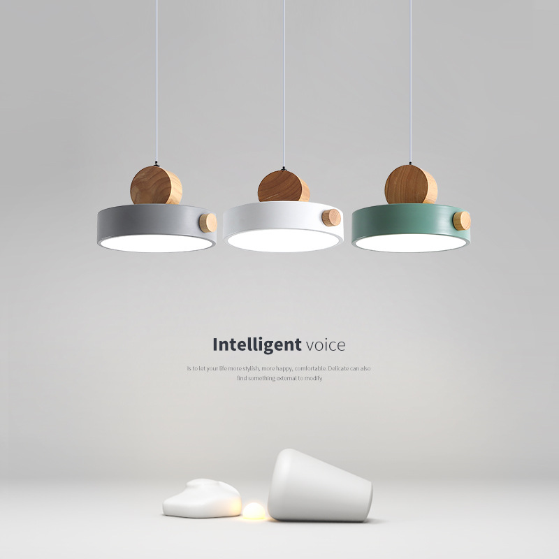 天猫精灵智能北欧风格餐厅吊灯个性马卡龙简约餐厅吧台吊灯语音控