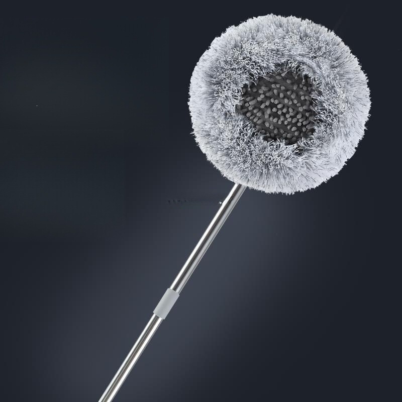 Factory Direct Sales Dust Removal Mop for Ceiling Cleaning, Multifunctional Household Wall and Tile Cleaning Tool with Sunflower-Shaped Telescopic Rod