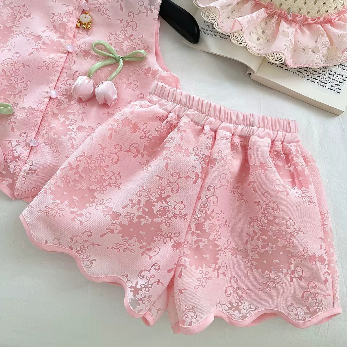 Summer thin children's set sleevless, Chinese style, western style