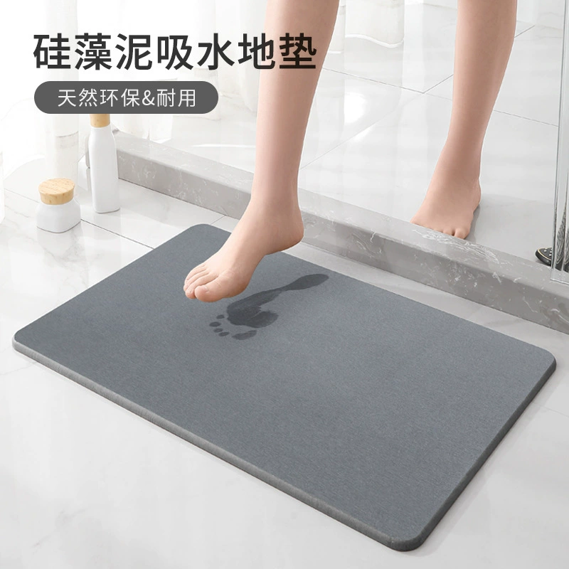Non-slip Quick-Dry Diatomaceous Earth Bath Mat, Water-Absorbent, Multiple Sizes (30×20–39×60 cm)