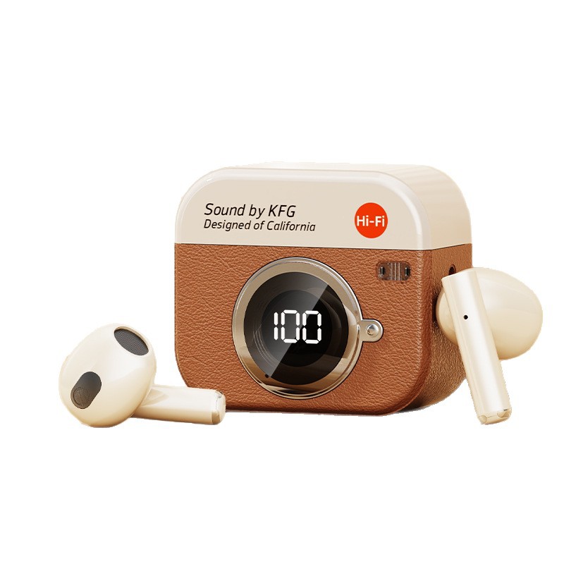 Seleccione estrictamente Q86 modelo privado retro diseño de cámara auriculares Bluetooth auriculares inalámbricos fuente de fábrica en stock al por mayor