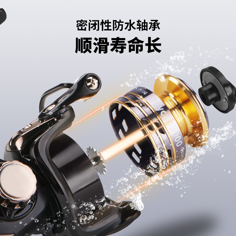 Diqu todo metal micro rueda giratoria mini rueda de pesca ultraligera rueda de pesca Luya línea de pesca aparejos de pesca al por mayor