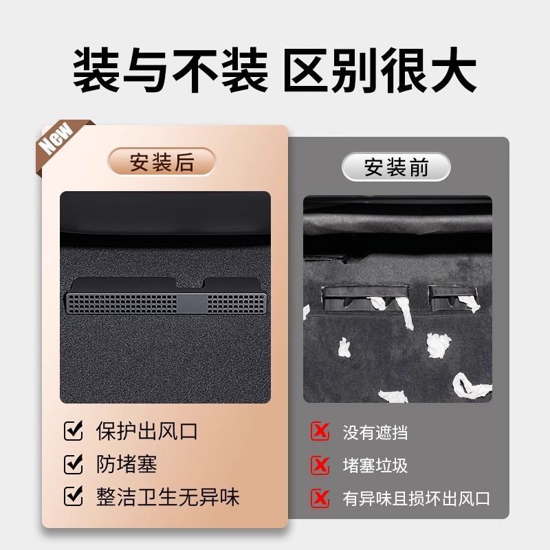 奥迪A4L/A6L/A3/Q7/Q3/Q2LQ5L座椅下出风口空调保护罩改装装饰