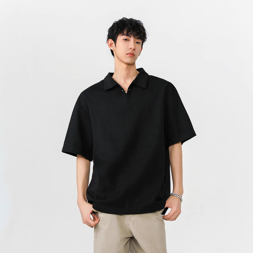 2025 Summer High-End Polo Shirt Short-Sleeve Men's Trend Brand Cool Style Loose Matchable Casual Half-Sleeve T-Shirt