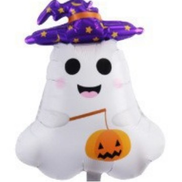 Halloween noche fiesta fantasma forma globo diseño Globo de aluminio de Halloween nuevo gran dibujos animados en forma de calabaza