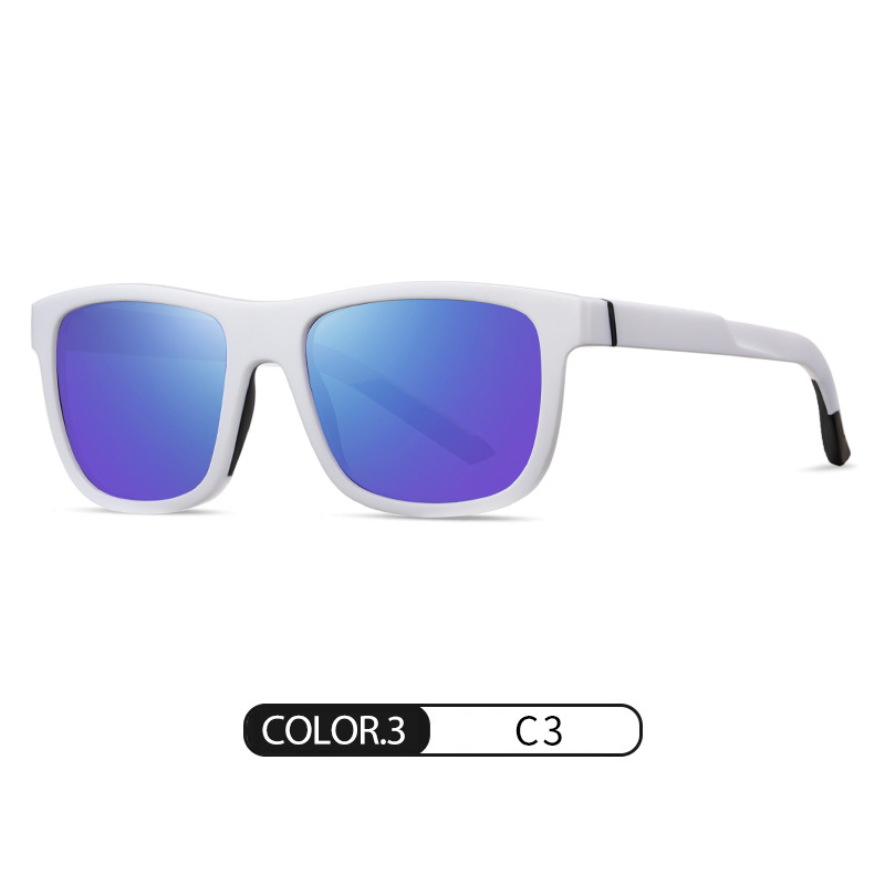 Nuevas gafas de sol polarizadas S12113 inyección de dos colores Gafas de sol de montura cuadrada de venta caliente transfronteriza Gafas de conducción al aire libre para hombres