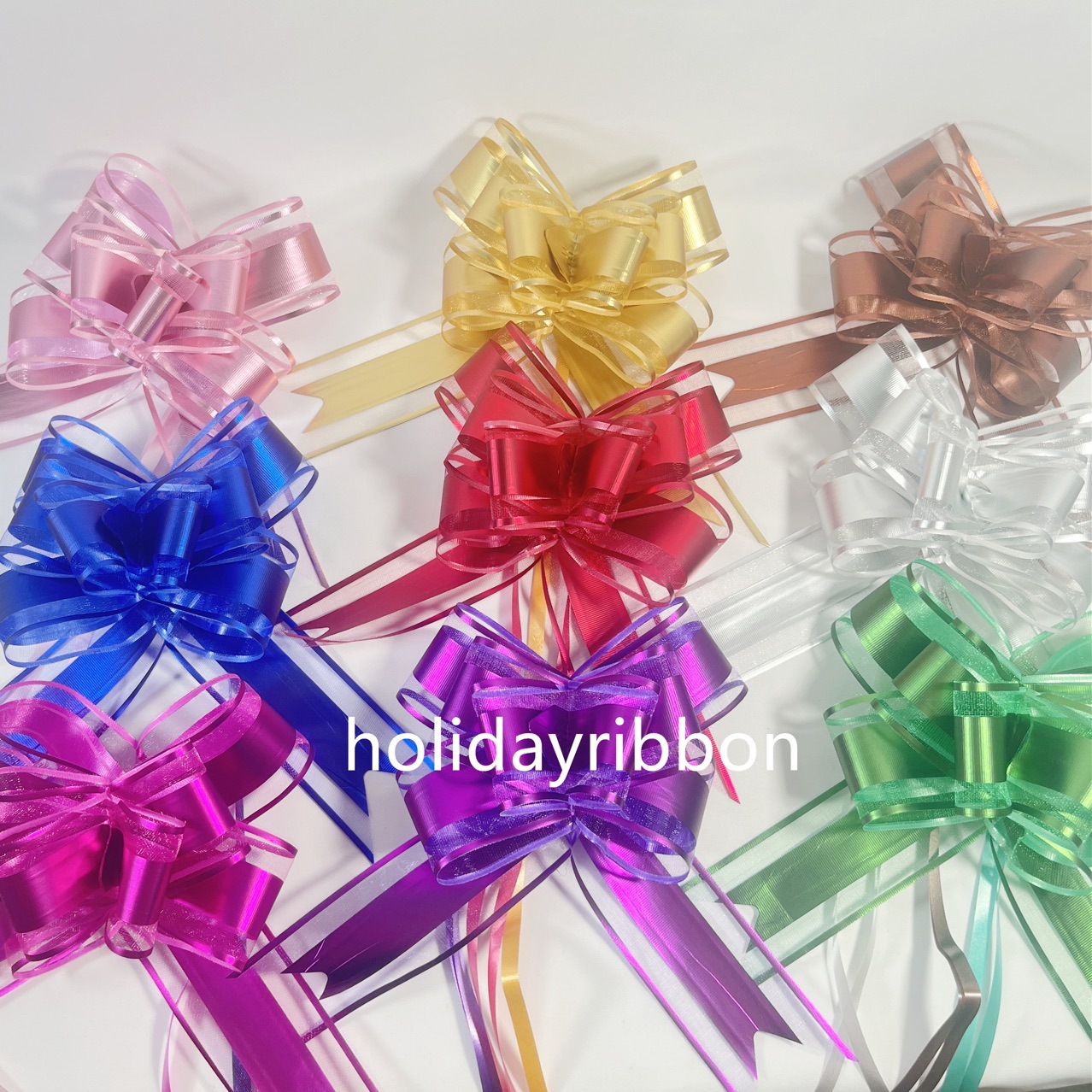 Hong Li Da cinturón de color 50 nieve brillante Decoración de Navidad de Acción de Gracias Flores de boda fiestas de chiffón matas mano