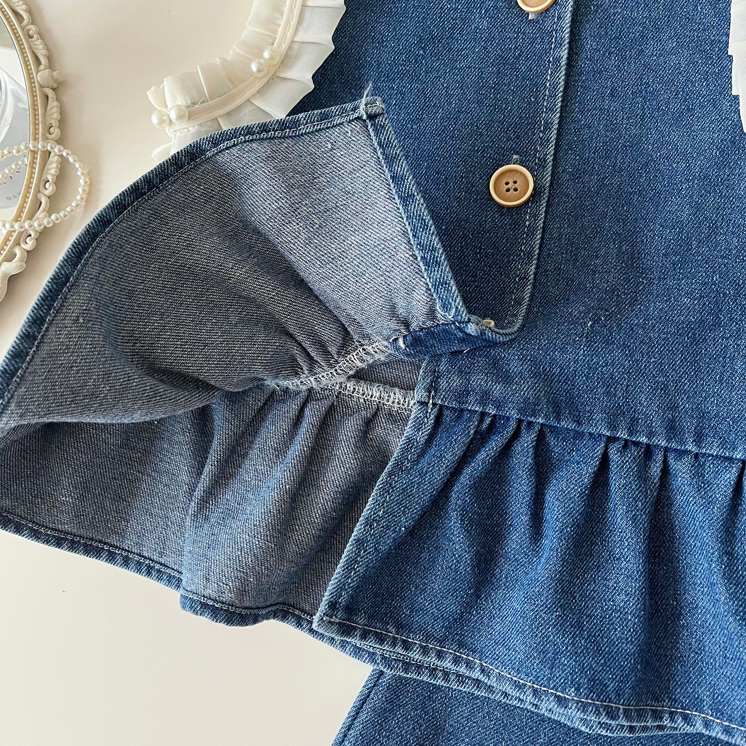 Mädchen Jeansweste Und Weite Hose Set Für Den Herbst_voghion.com