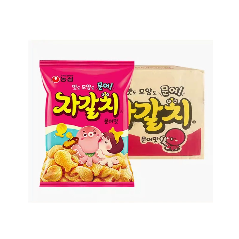 Набор снэков Nongshim — корейские чипсы и крекеры, набор 16–20 пакетов (68–96 г каждый)