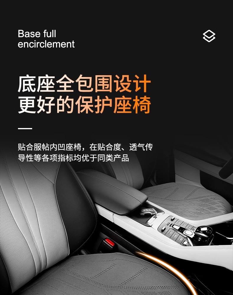 Cross-Border Suitable for Mercedes-Benz Car Thin Seat Cover E300L/Gle/C260L/Glc/S-Class C-Class All-Inclusive Breathable