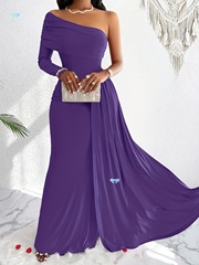 Flowy One Shoulder Asymmetrical Dress One Shoulder单肩连衣裙
