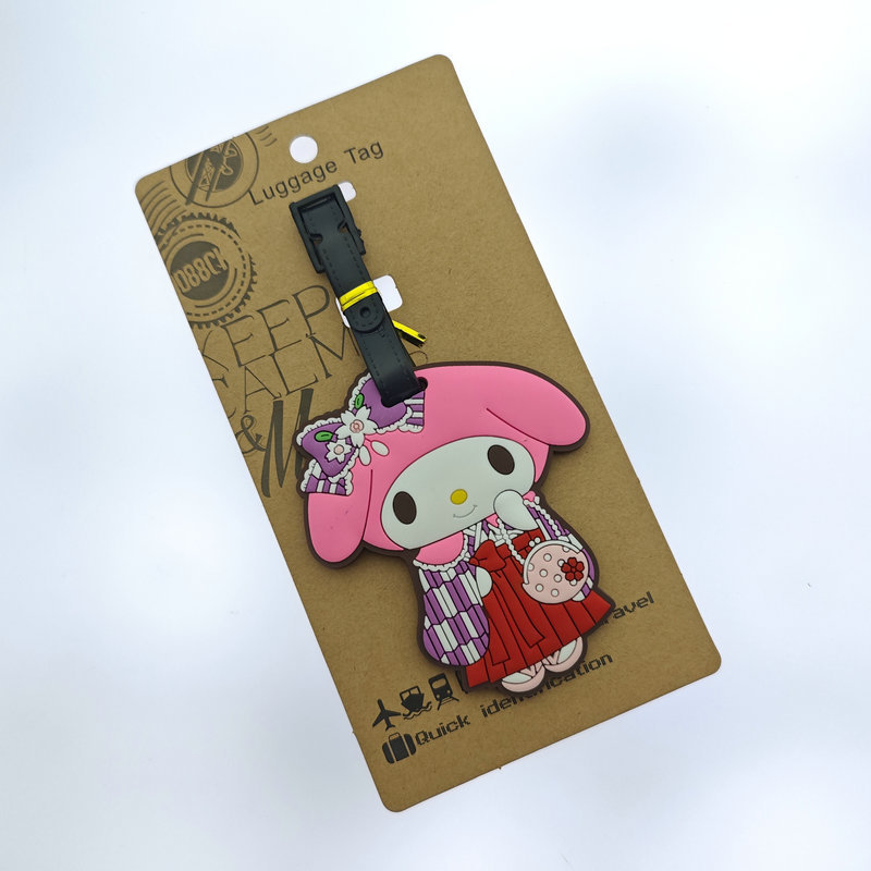 Sanrio animación gran ojo rana jade Gui perro mono pequeño elefante etiqueta de equipaje identificación colgante