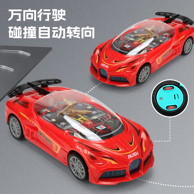 Reloj universal eléctrico para niños coche deportivo de música colorida iluminación modelo de carreras de automóviles de niños al por mayor