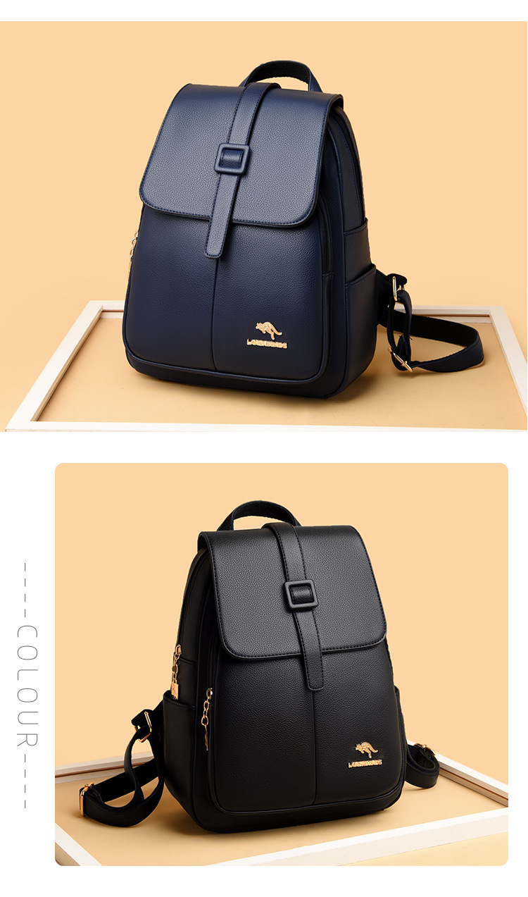 Korean Fashion Kangaroo Solid Color Backpack Wholesale Nihaojewelry display picture 1