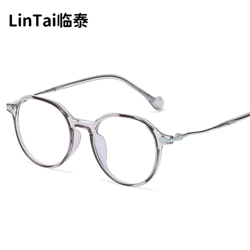 New 2007 TR Anti-blue light glasses, Instagram style trendy personalized student glasses, retro small frame non-prescription glasses, wholesale