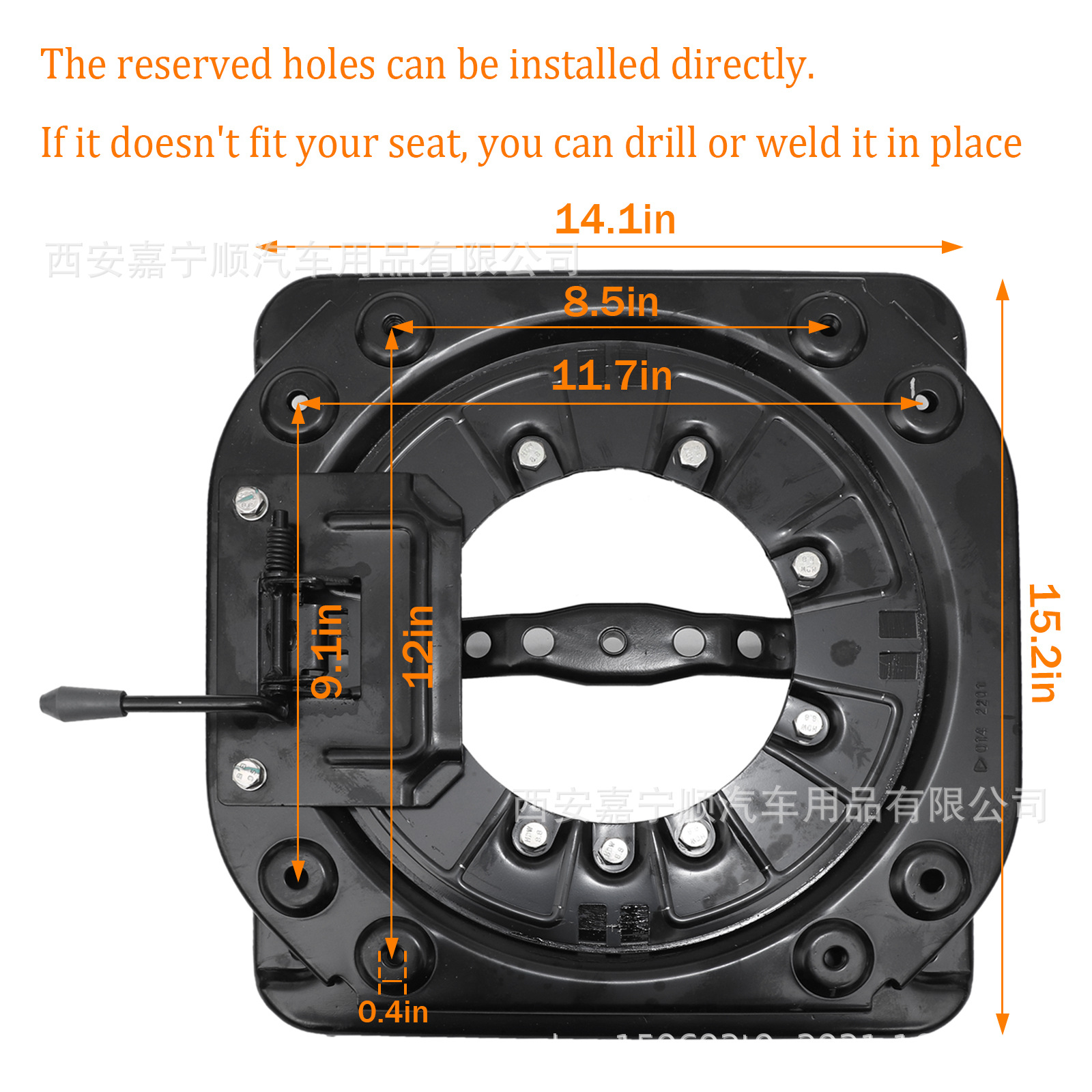 Modificación del asiento de coche RV Base giratoria de 360 grados Iveco Quanshun placa giratoria del asiento de coche