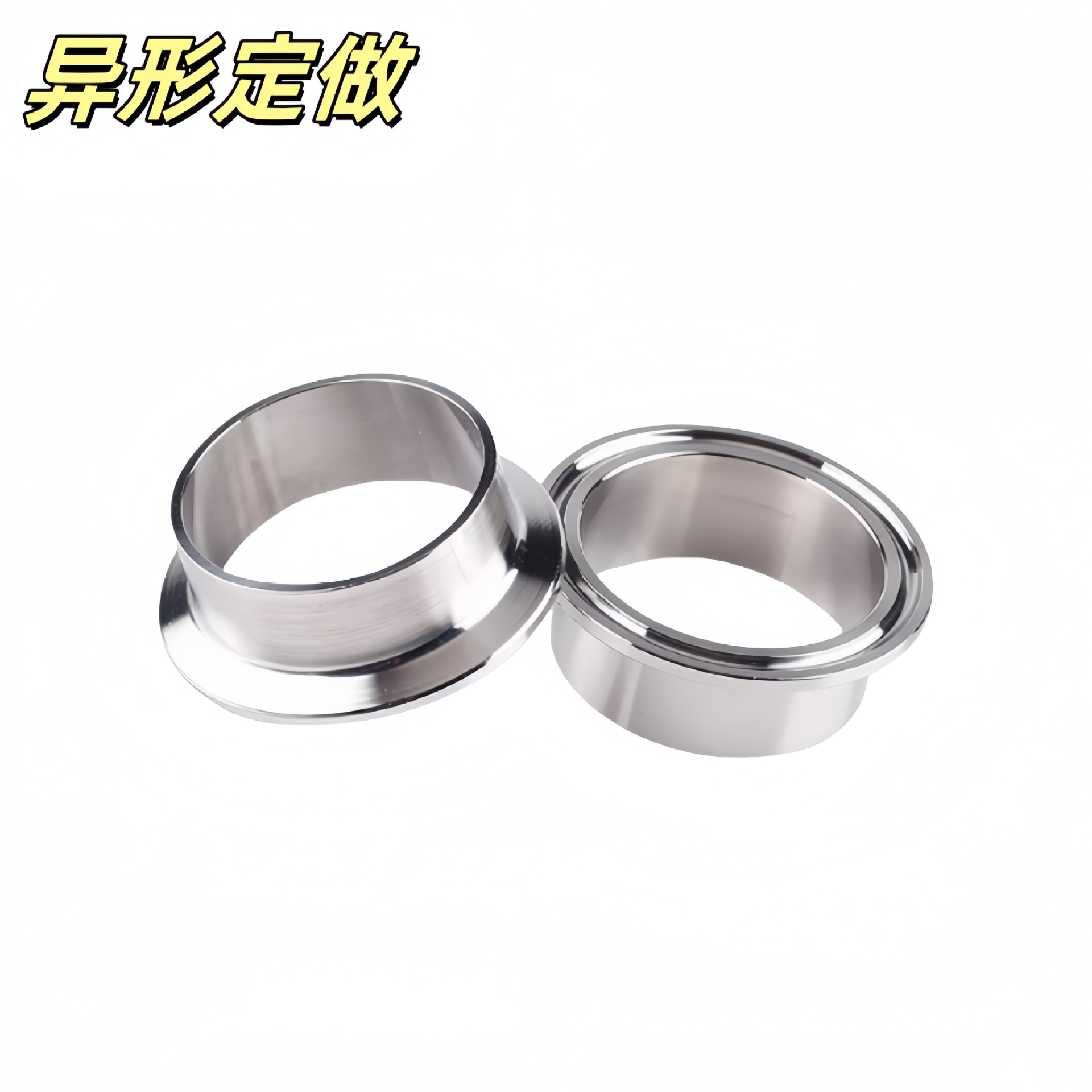 316L不锈钢快装接头大口径快速焊接端头卫生级卡箍式快开法兰卡盘