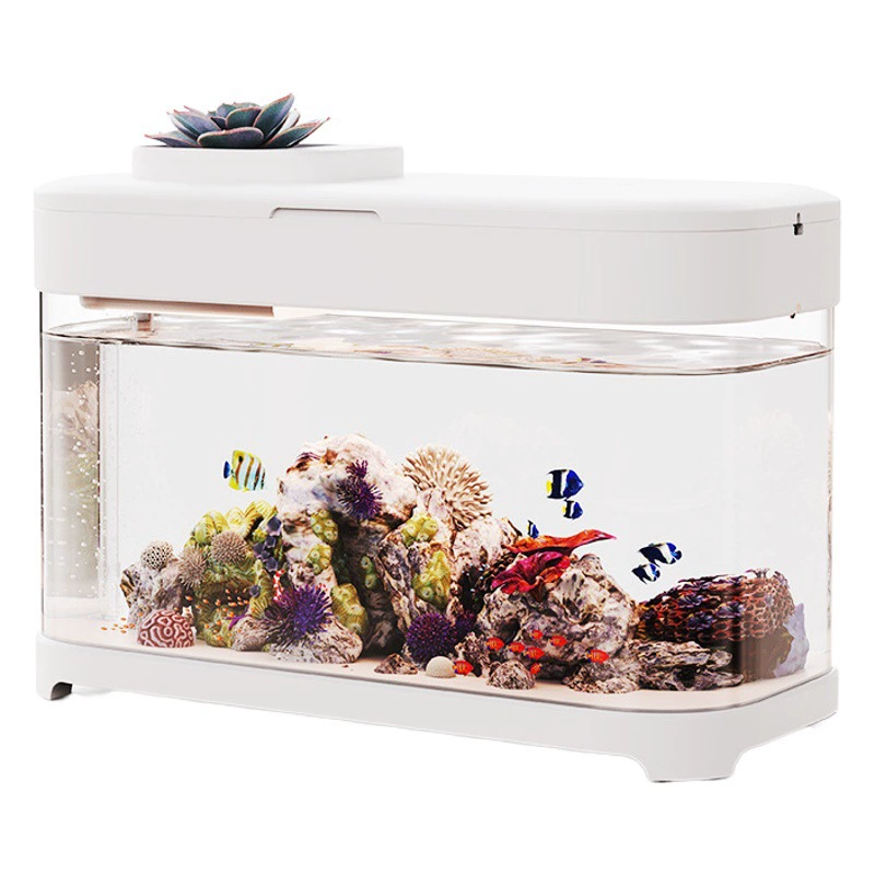 Цилиндр гостиная маленький Новый умный настольный домашний аквариум ленивый экологический аквариум без воды аквариум с золотыми рыбками генерация ландшафта