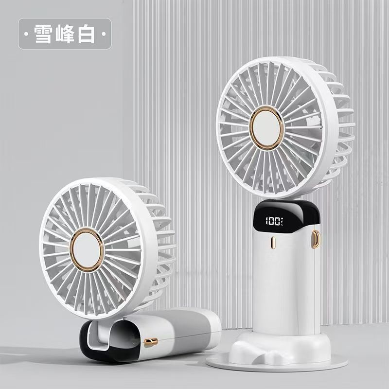 2026 New Model Smart Digital Display Rechargeable Mini Handheld USB Fan Desktop Gift Portable Small Appliance