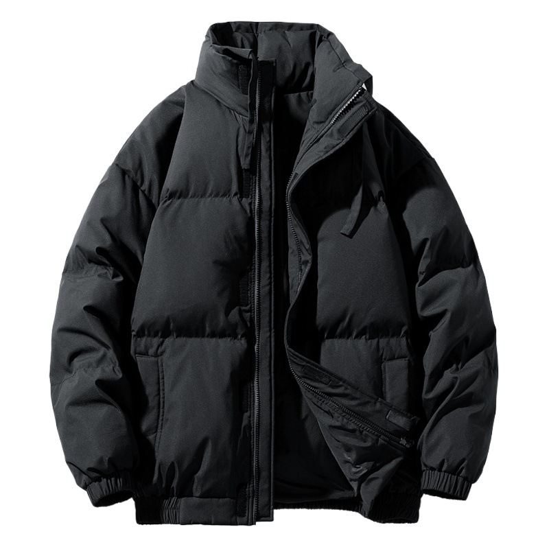 Invierno de los nuevos hombres de estilo coreano grueso cálido color sólido 85 terciopelo pato abajo collar abajo chaqueta moda pareja abrigo