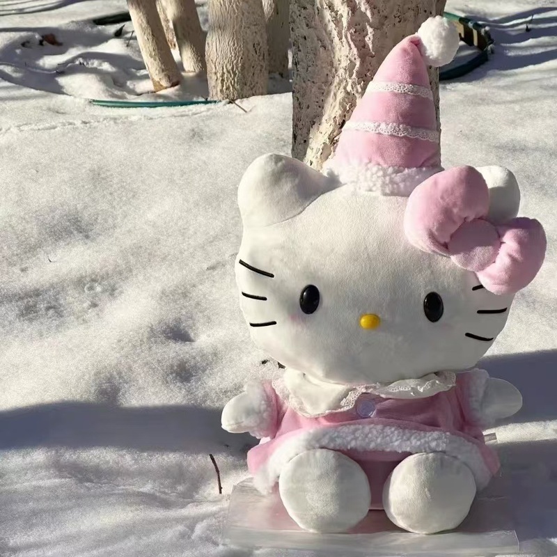Kitty猫誕生日金人形誕生日帽子ケイティ猫人形kt猫ぬいぐるみ子供ガールフレンド玩具プレゼント|undefined
