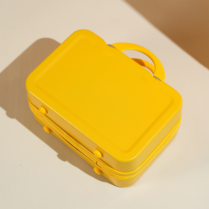 Suitcase 14-inch Luggage Case Simple Logo Accompanied Gift Box Small Lightweight Macaron Color Contrast Suitcase Suitcase 14-inch Luggage Case Simple Logo Accompanied Gift Box Small Lightweight Macaron Color Contrast Suitcase
