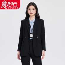 正式场合正装女套装大学生教资面试轻职场穿搭小个子通勤西服9118