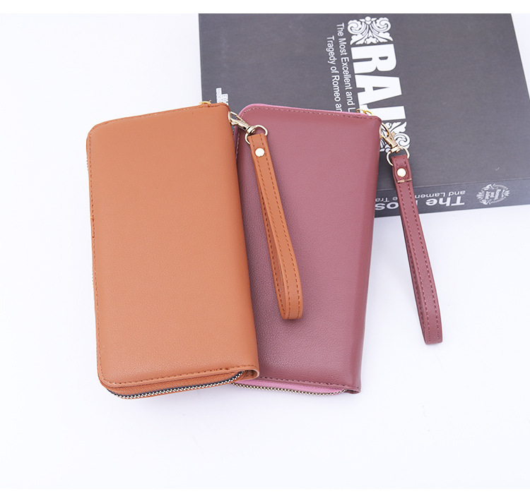 Women's Solid Color Pu Leather Zipper Wallets display picture 3