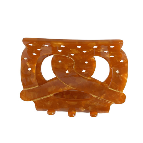 Zhou Yutong's same style Croissant Alkaline Water Knot Bread Hair Clip Retro Gentle Bow Circle French Back of the Head Hair Clip