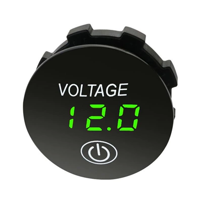 automobile instrument Voltmeter with Touch Screen Switch - green-led-display