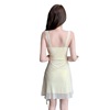 Mesh tassel patchwork camisole dress