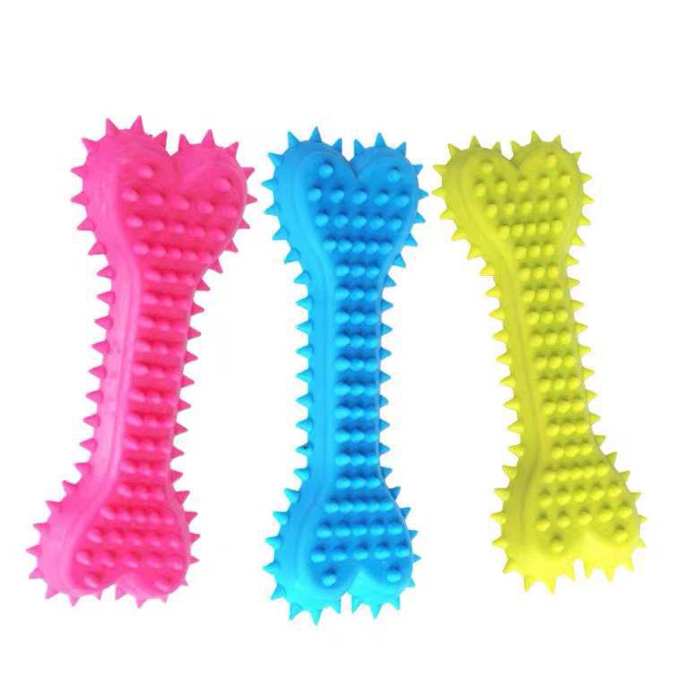 TPR nuevo perro de juguete dientes molares limpieza de púas hueso juguete de goma suave amor molar suministros para mascotas image 7